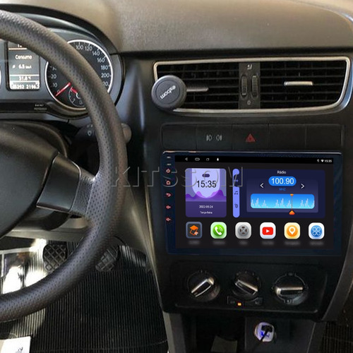 Multimídia Volkswagen Fox 2010 2011 2012 2013 V2 Octa 4g 9