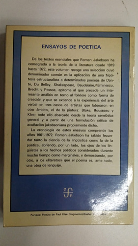 Ensayos De Poetica - Roman Jakobson - Fce (Usado)