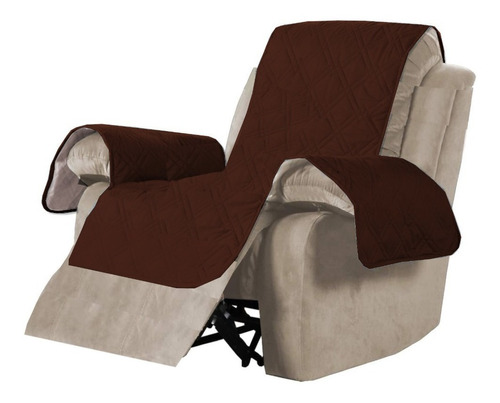 Funda Para Sillón Reclinable Reposet Doble Vista Funda Café