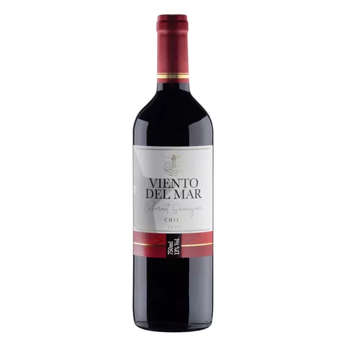 Imagem 1 de 2 de Vinho tinto seco Cabernet Sauvignon Viento del Mar 2019 750 ml