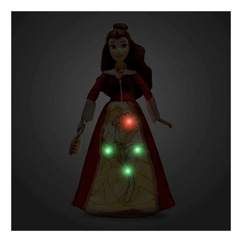 Bella Y Bestia Muñeca Princesa 28cm Ilumina Vestido Disney