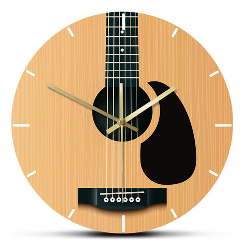 Reloj De Pared Decorativo Para Guitarra Acústica, Instrument