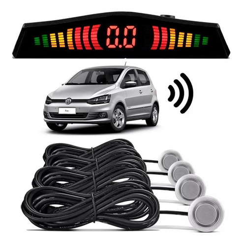 Sensor De Estacionamento Ré Fox 2008 Á 2017 Prata Sargas