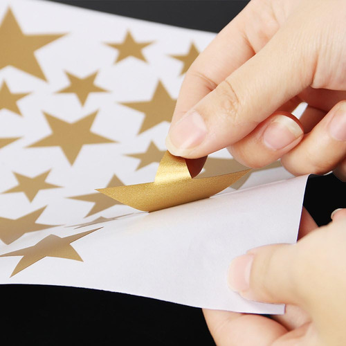 Yokind 117pcs Gold Stars Calcomanías De Pared Patrón Pattle