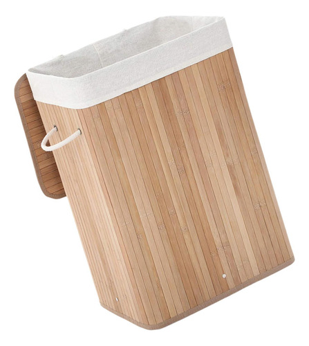 Cesta De Lavandería De 72 L Con Tapa Abatible Para
