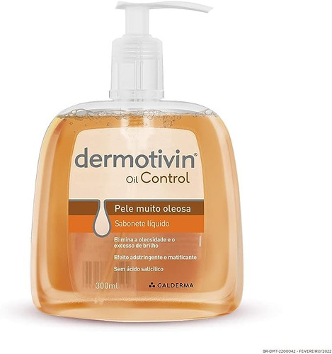 Dermotivin Oil Control sabonete líquido pele muito oleosa 300mL