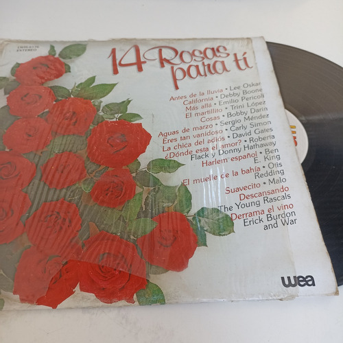 14 Rosas Para Ti Lp Vinil Varios Artistas Discos Wea 1983