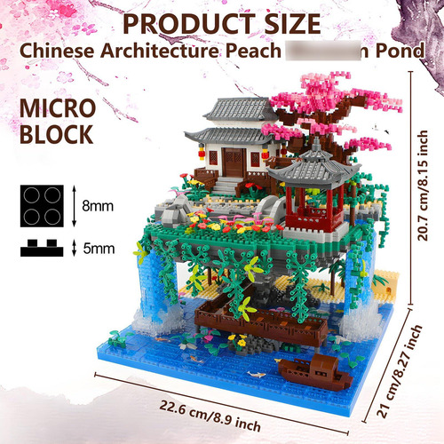 Kit De Mini Edificio Bonsái De Cerezo Con Luz Led