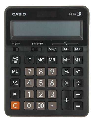 Gx-12b-bk - Calculadora Casio De Ecritorio 12 Digitos