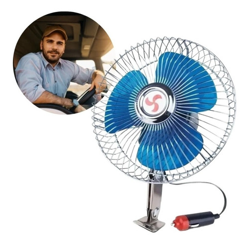 Ventilador Portátil Giratorio 6  Para Auto 12 Volts