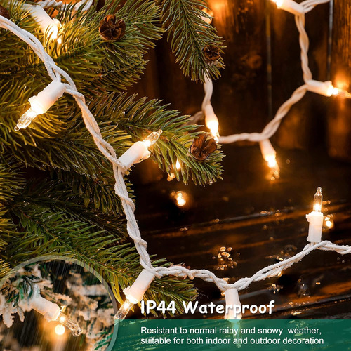 Juego De Luces De Navidad Transparentes 50 Unidades 13 Pies