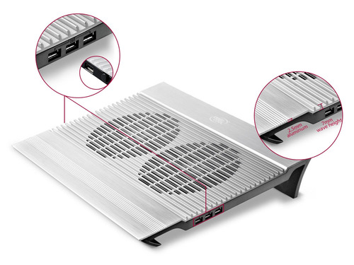 Deepcool N8 Laptop Cooler, Aluminio Puro 2,5 Mm Panel De Ven