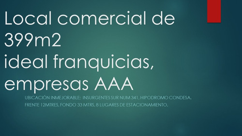 Imagen 6 de 6 de Local Comercial Aaa 399m2 Insurgentes Sur, Col Hipodromo Con