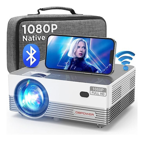 Proyector Wifi Video Beam 8500lm 1080p Hd Bluetooth Mooka Q6 Color Gris