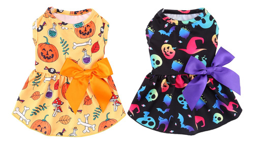 Filhome 2 Vestidos De Halloween Para Perro, Disfraces De Pe.