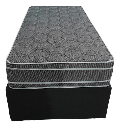Sommier Carricama Nido Ayfa Colchon Euro Top 1 Plaza 80x190 Color Negro