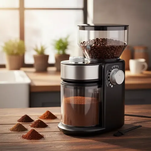 Moedor Café Inox Ajustável 18 Níveis 127v Inox Portátil 127v Preto