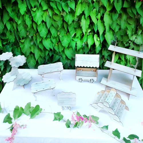 Imagen 2 de 10 de Kit Mesa Dulces Candybar Mini En Mdf Impreso Alta Calidad M2