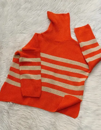 Poleron Rayado De Bremer Sweater Polera Abrigado Mujer
