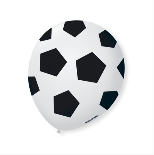Balão De Festa Futebol 9'' 23cm - 25 Unidades - Rizzo Festas