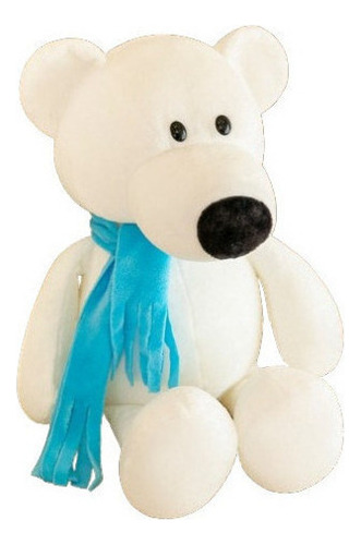 Muñeca Animal De La Selva Regalo Bufanda Azul Oso Polar