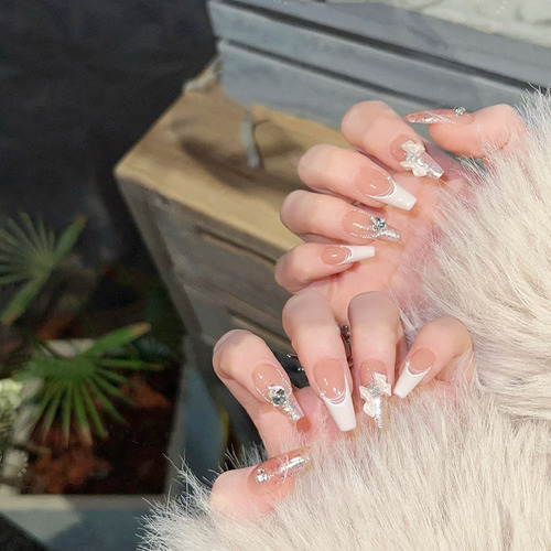 Uñas Postizas Pegamento De Uñas Postizas Decoradas Color Z261