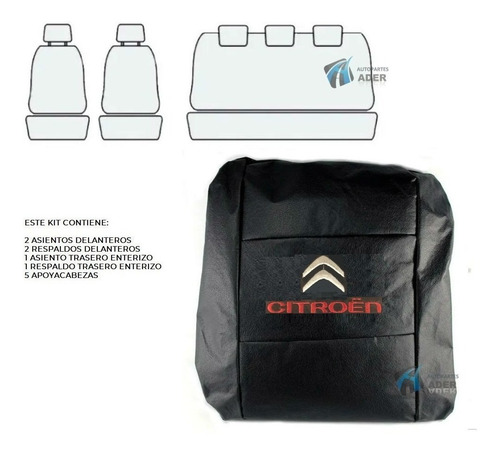 Imagen 2 de 3 de Fundas Cubre Asientos Citroen C4 Primera Calidad