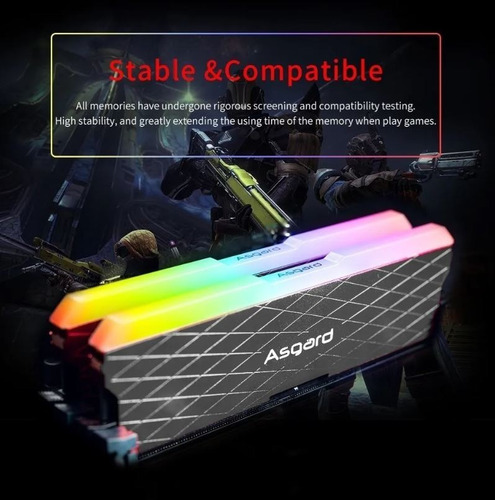 Imagem 5 de 6 de Memória Ram Ddr4 2x8gb Asgard Rgb 3200 - 2 Módulos De 8gb