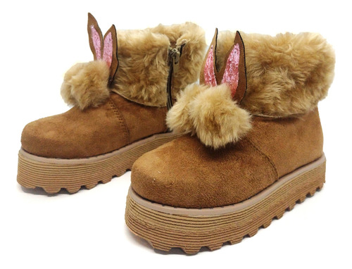 Pantubotas Botas Botitas De Nena Peluche Conejito Niña