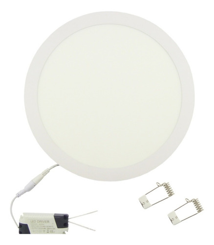 Imagen 2 de 5 de Foco Led Panel Embutido De 24 Watt Luz Blanca/ Cielo Falso.