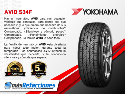 Llanta Yokohama 185/55r15 82v Avid S34f Eo