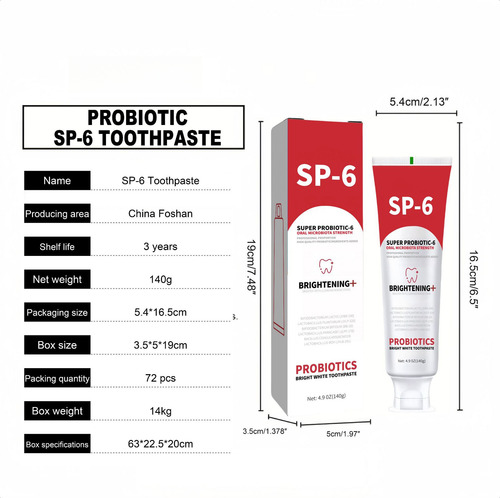 Pasta De Dientes Y Cepillos De Dientes Con Probióticos Blanq