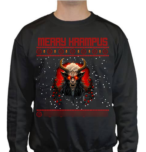 Sudadera Diseño Ugly Sweater - Navidad Krampus - Krampus