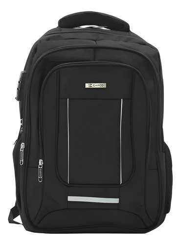 Garco Mochila Ejecutiva Antirrobo Con Candado De Seguridad, Bolsa Oculta. Color Negro Diseño De La Tela Liso