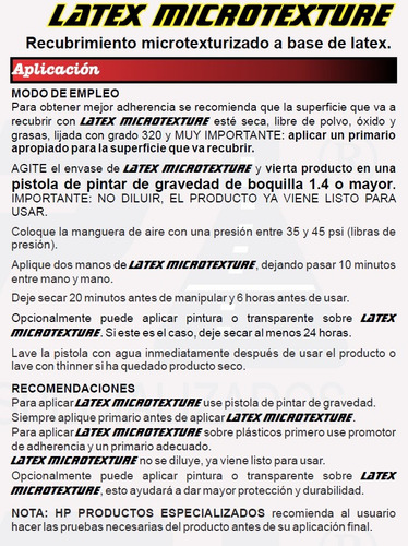 Recubrimiento Latex Micro Texturizado Ahulado 5 L