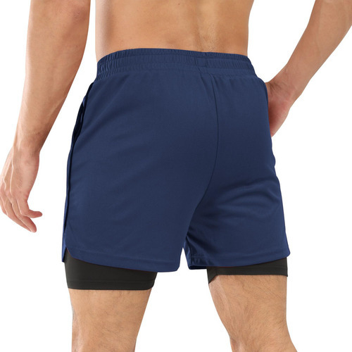 Lecoonmx Shorts Deportivos Para Hombre 2 In 1 Con Licra Con