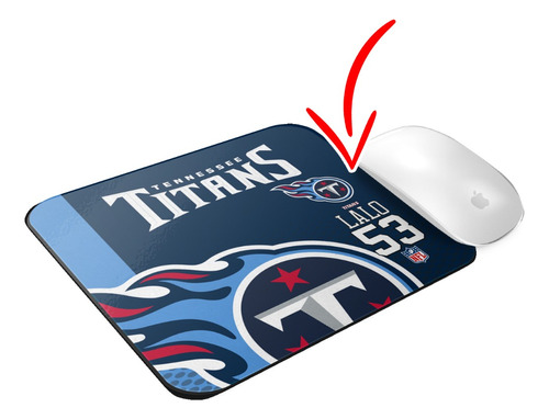 Mousepad Personalizado Tennessee Titans Con Tu Nombre