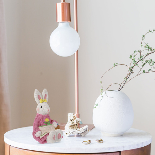 Adorno De Conejo De Pascua Para Decoración De Escritorio Par