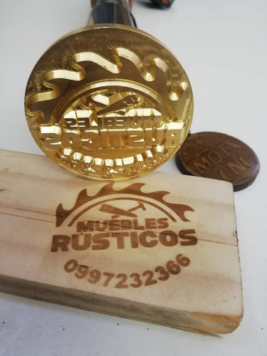 Imagen 2 de 3 de Sellos En Bronce Para Madera, Cueros/ Sellos De Calor
