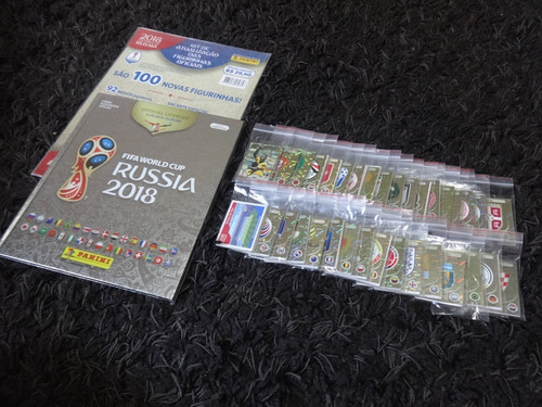 Álbum Capa Dura Prata Copa 2018 Completo Para Colar + Kit