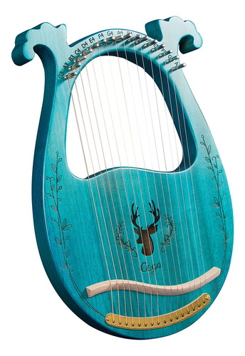 Pegatina Lyre Harp. Extra, Cuerdas De Madera, 16 Cuerdas