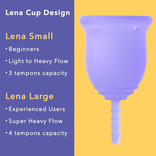 Copo Menstrual Lena Cup Reutilizável Roxo Grande