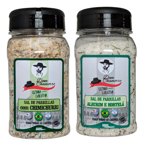 Imagem 1 de 5 de Kit Sal De Parrilla Chimichurri Alecrim/hortelã Dom Chamorro