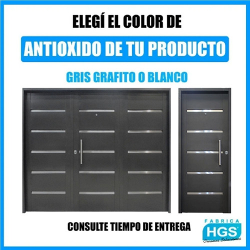 Porton Garage Abrir 3 Hojas 240 Y Puerta 80 Chapa Inyectada Blanco