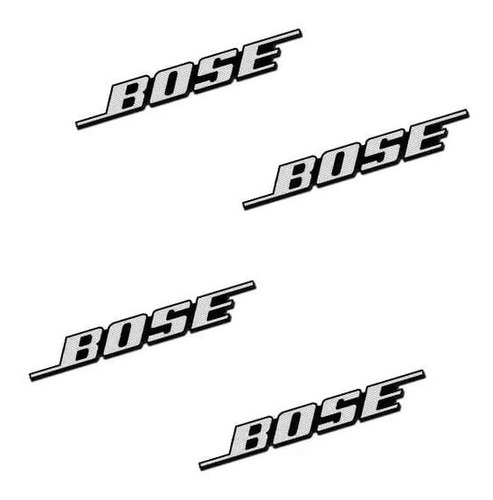Set 4 Unid Emblema Logo Bose Adhesivo Para Auto O Parlantes