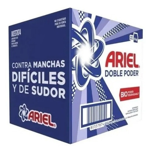 Detergente En Polvo Ariel Poder Y Cuidado Ropa Blanca Ycolor