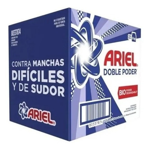 Detergente Para Ropa En Polvo Ariel Doble Poder Antibacteria