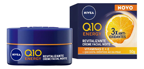 Nivea Q10 Energy Antissinais Vitamina C Facial Noite - 50g Tipo De Pele Normal