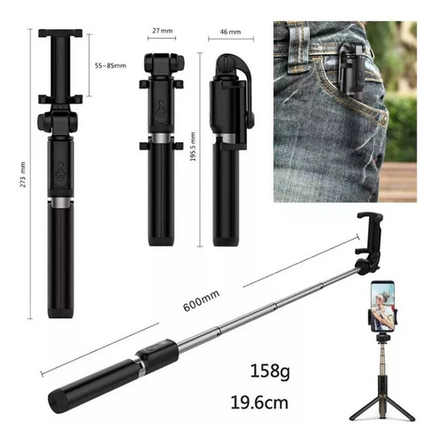 Monopod Trípode Palo Selfie Stick Con Bluetooth Modelo S03