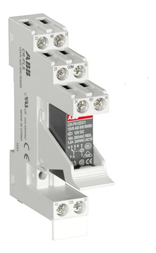 Relevador + Base Abb Bobina 24 Vcd Con 2 Contactos 8 Pines